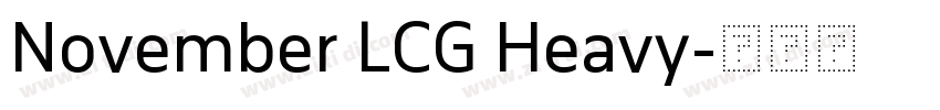 November LCG Heavy字体转换